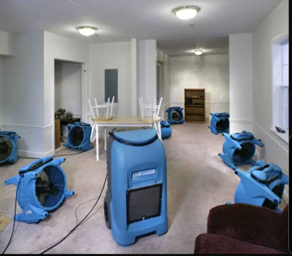 Air movers and dehumidifier setup for Water Extraction & Removal in Palatka